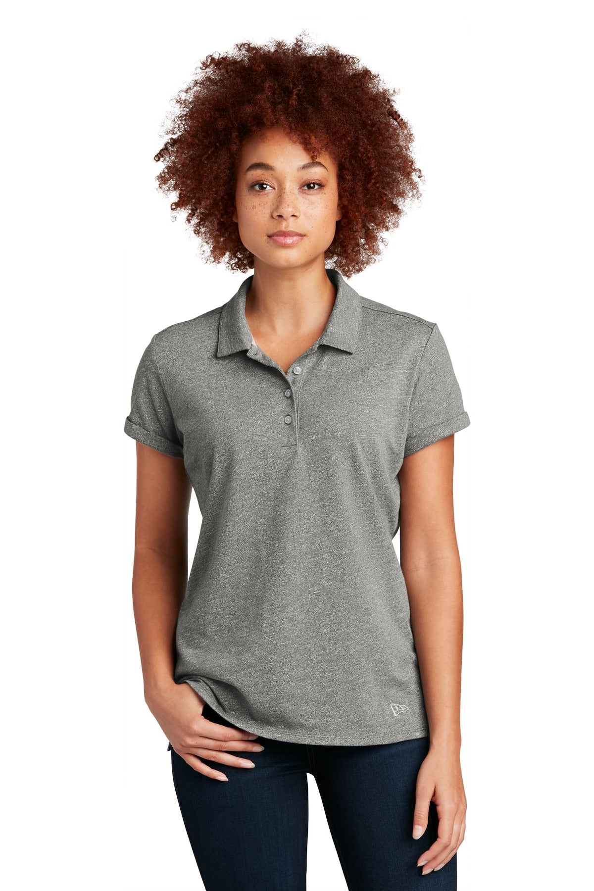 New Era Women's Slub Twist Polo LNEA301 Corporate Apparel Shirts & Tops