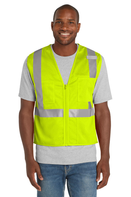 CornerStone Men's    ANSI 107 Class 2 Mesh Zippered Vest