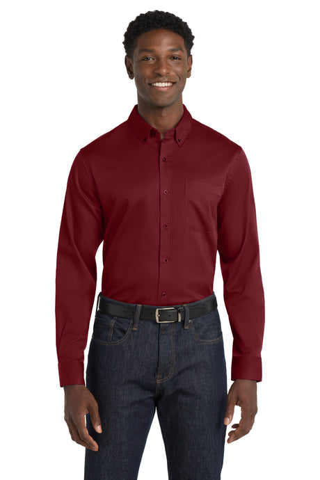 Port Authority Men's   Long Sleeve SuperPro React   Twill Shirt
