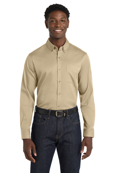 Port Authority Men's   Long Sleeve SuperPro React   Twill Shirt