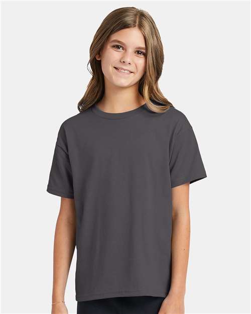 Hanes Youth EcoSmart 50/50 Cotton/Poly T-Shirt-4
