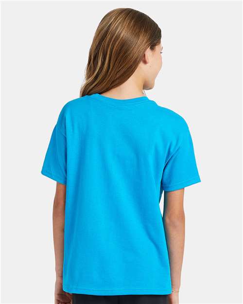 Hanes Youth EcoSmart 50/50 Cotton/Poly T-Shirt-6