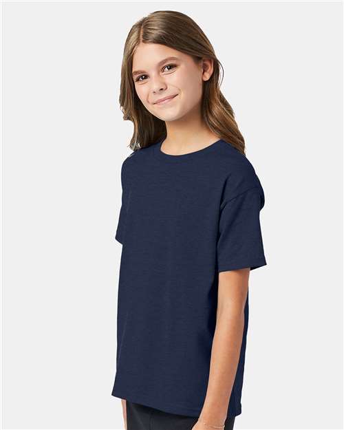 Hanes Youth EcoSmart 50/50 Cotton/Poly T-Shirt-4