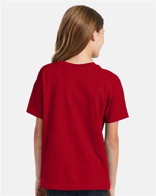 Hanes Youth EcoSmart 50/50 Cotton/Poly T-Shirt-6