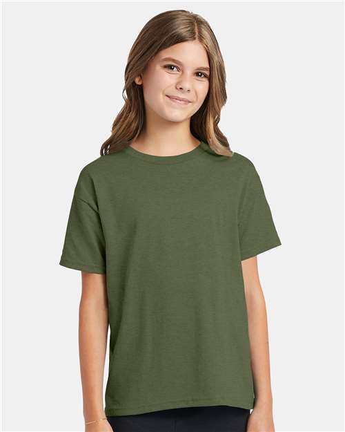Hanes Youth EcoSmart 50/50 Cotton/Poly T-Shirt-3