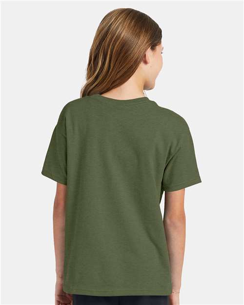 Hanes Youth EcoSmart 50/50 Cotton/Poly T-Shirt-5