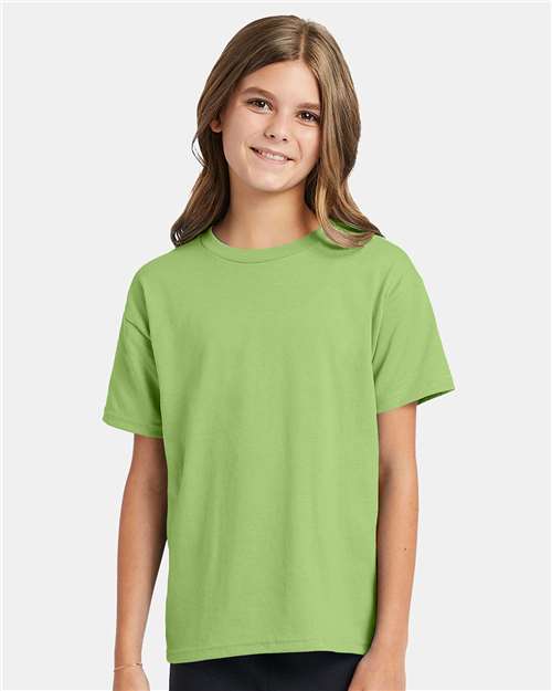 Hanes Youth EcoSmart 50/50 Cotton/Poly T-Shirt-4