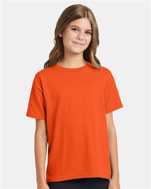 Hanes Youth EcoSmart 50/50 Cotton/Poly T-Shirt-4