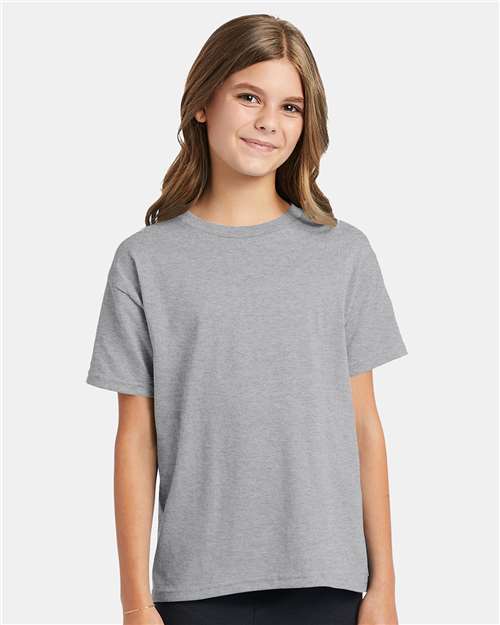 Hanes Youth EcoSmart 50/50 Cotton/Poly T-Shirt-4
