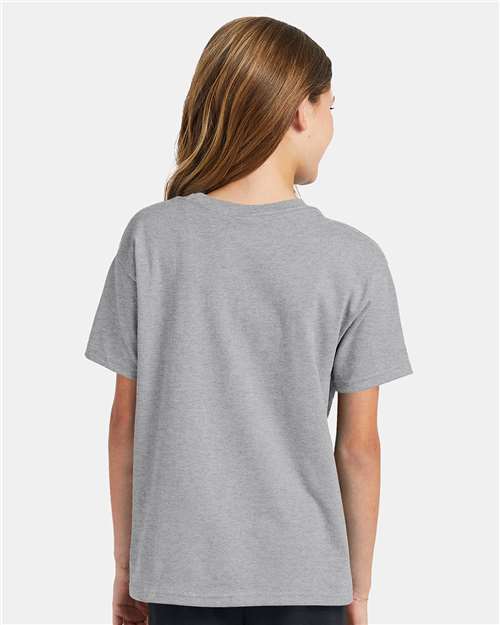 Hanes Youth EcoSmart 50/50 Cotton/Poly T-Shirt-6