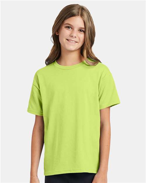 Hanes Youth EcoSmart 50/50 Cotton/Poly T-Shirt-3