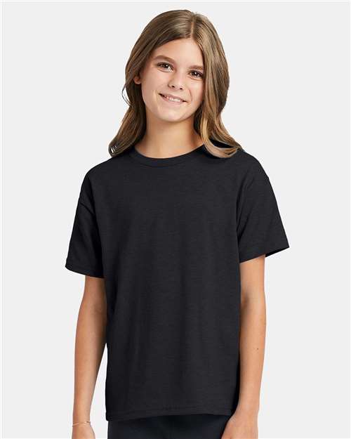 Hanes Youth EcoSmart 50/50 Cotton/Poly T-Shirt-3