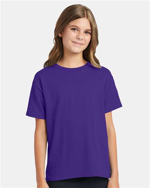 Hanes Youth EcoSmart 50/50 Cotton/Poly T-Shirt-4