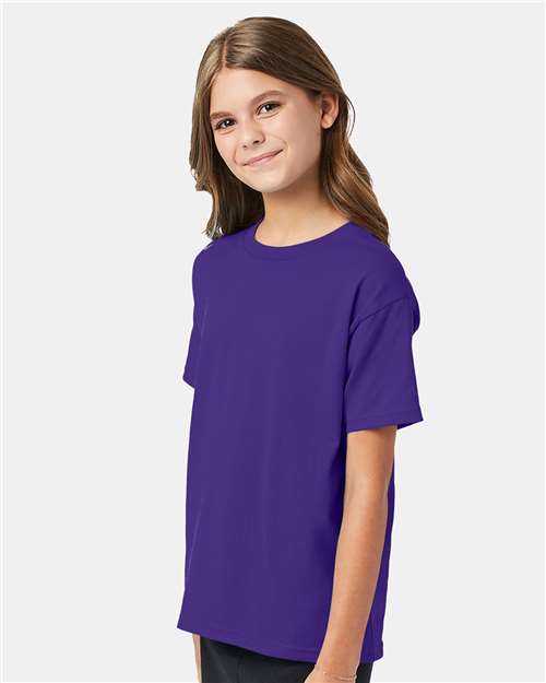 Hanes Youth EcoSmart 50/50 Cotton/Poly T-Shirt-5