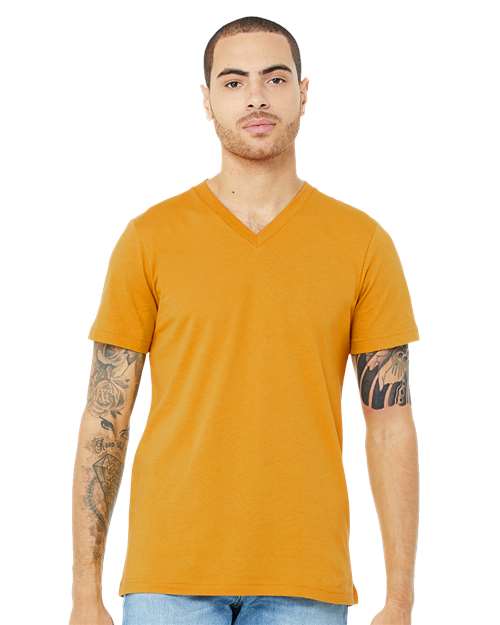 Bella + Canvas Men's    Jersey Short Sleeve V-Neck Tee-3