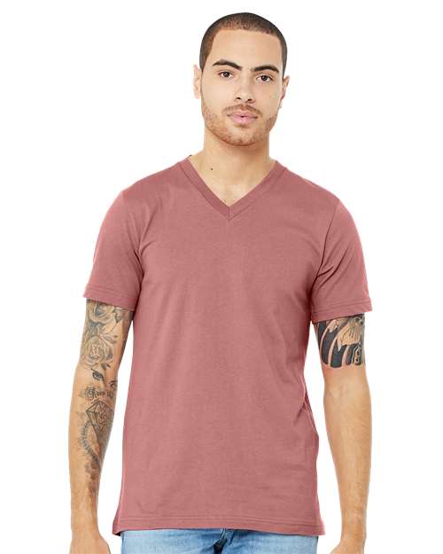 Bella + Canvas Men's    Jersey Short Sleeve V-Neck Tee-3