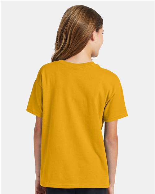 Hanes Youth EcoSmart 50/50 Cotton/Poly T-Shirt-6