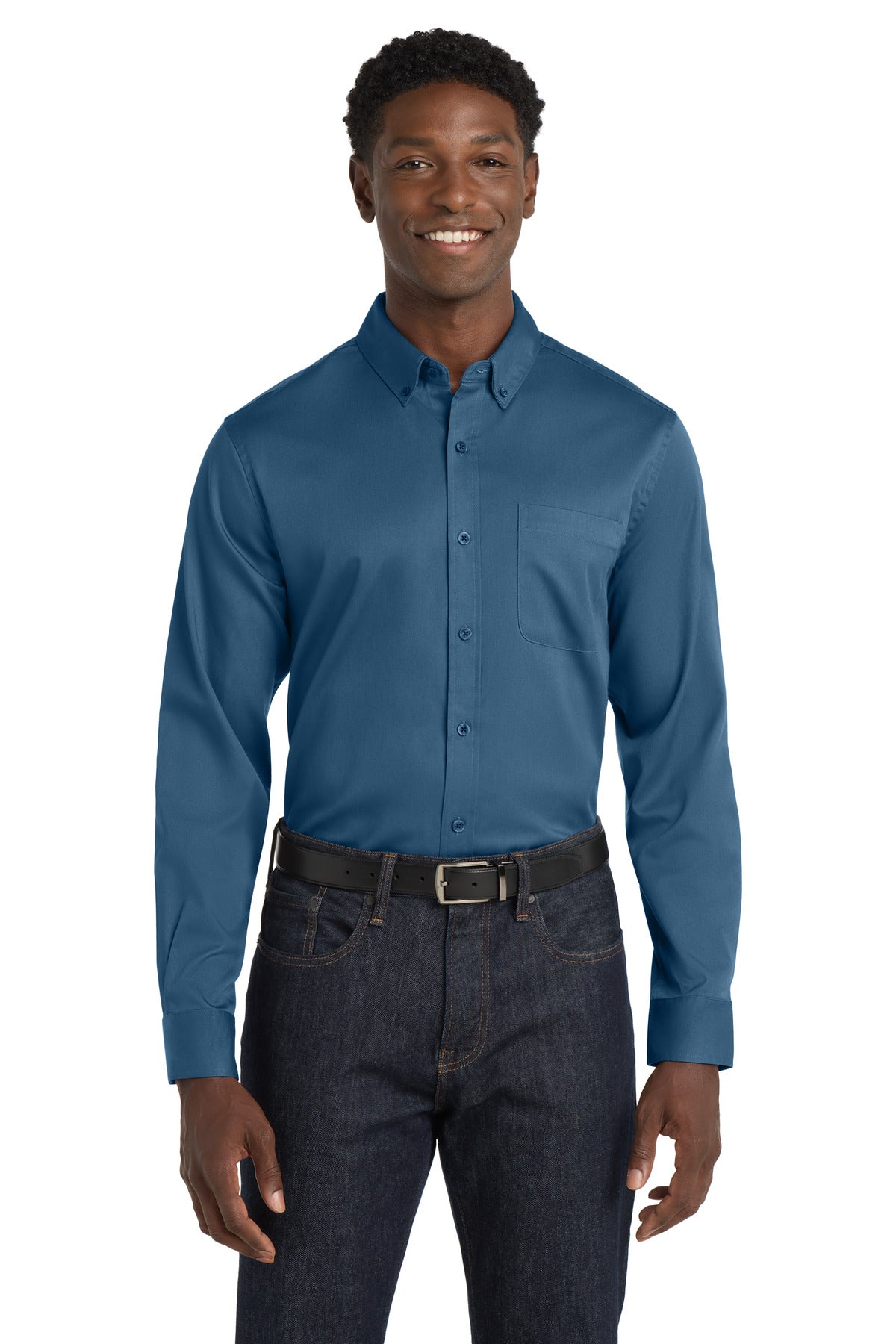 Port Authority Men's   Long Sleeve SuperPro React   Twill Shirt