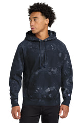 Champion Men's    Reverse Weave    Scrunch-Dye Tie-Dye Hooded Sweatshirt