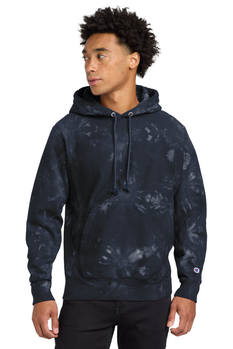 Champion Men's    Reverse Weave    Scrunch-Dye Tie-Dye Hooded Sweatshirt