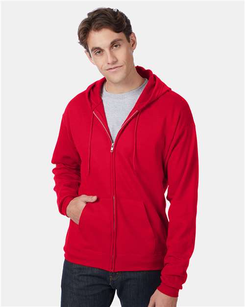 Hanes Men's EcoSmart Full-Zip Hooded Sweatshirt-3