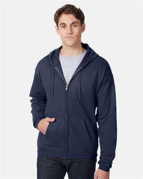 Hanes Men's EcoSmart Full-Zip Hooded Sweatshirt-3