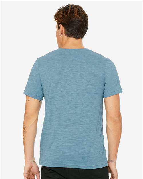Bella + Canvas Men's   Textured Jersey V-Neck Tee BC3655-5