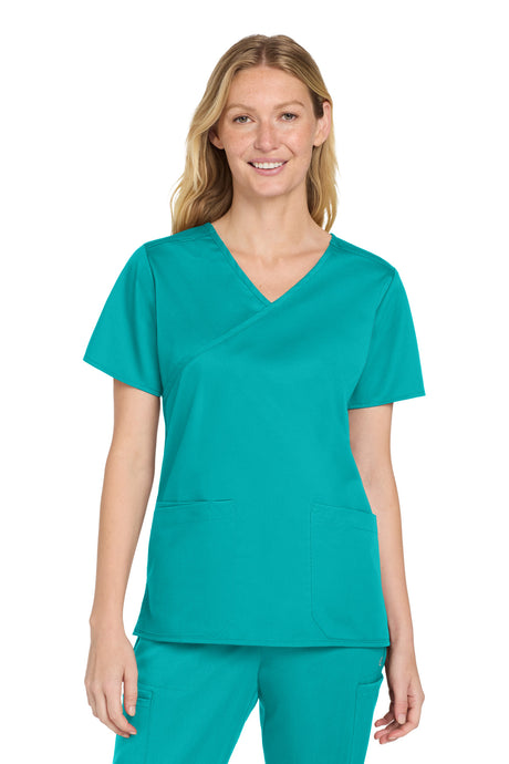 Wink Women's   WorkFlex   Mock Wrap Top WW4760