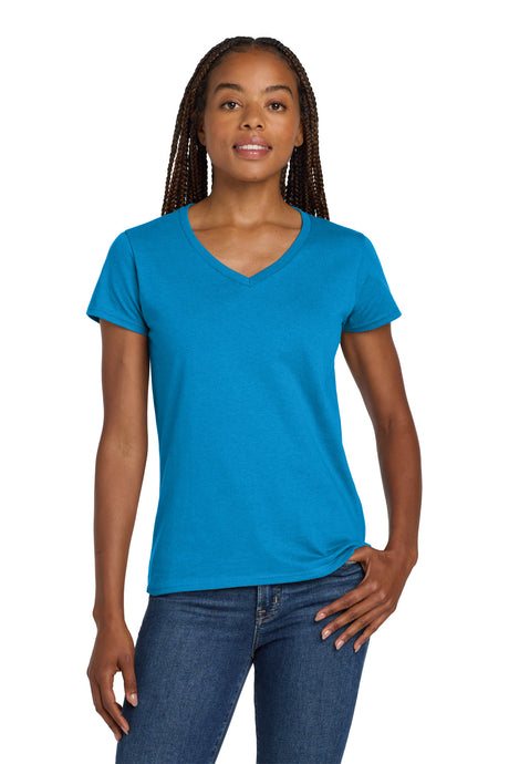 Gildan Women's   Heavy Cotton   100% Cotton V-Neck T-Shirt