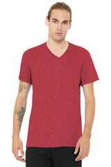 BELLA + CANVAS Men's Heather CVC V-Neck Tee