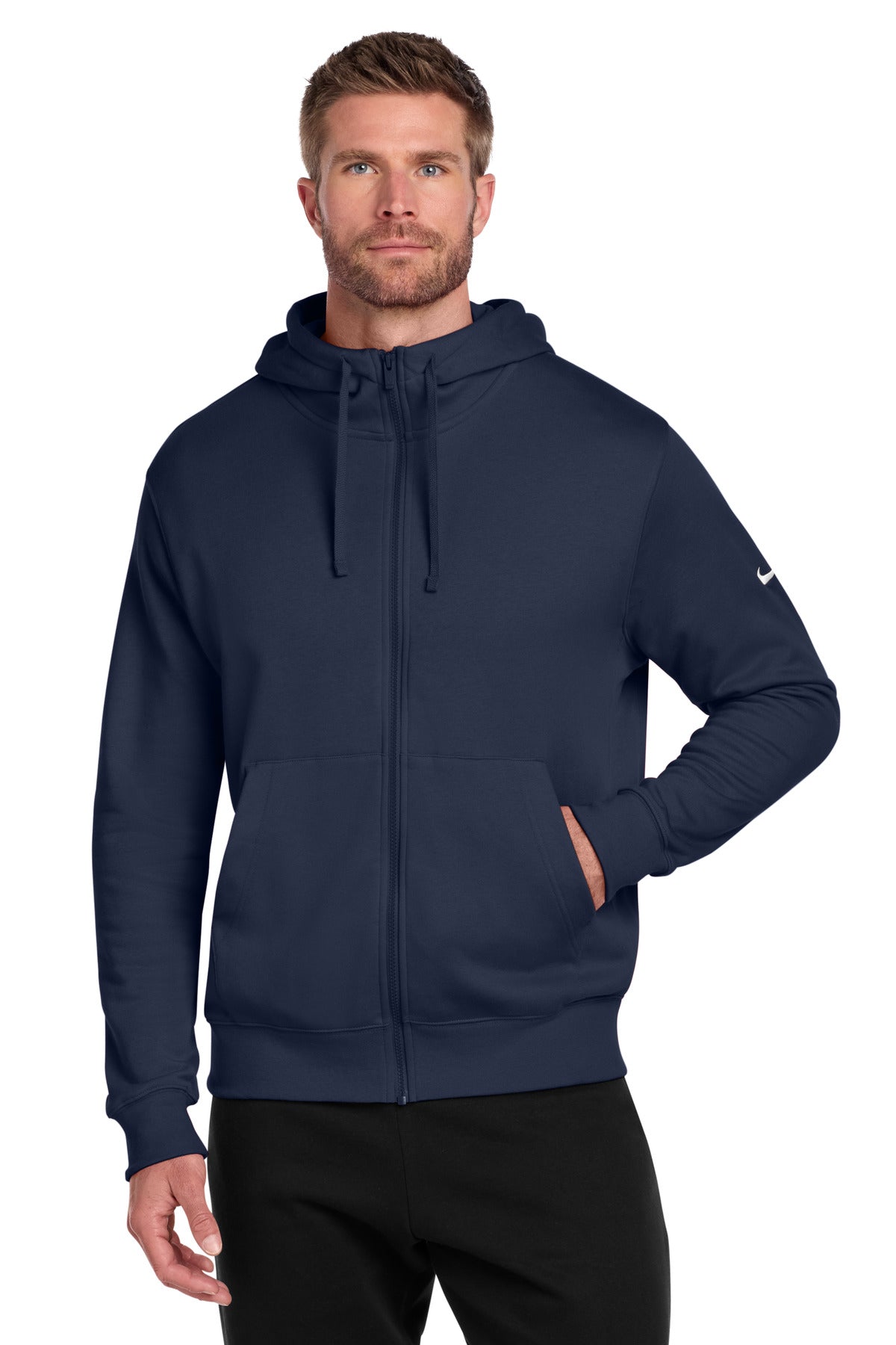 Nike Men's Club Fleece Sleeve Swoosh Full-Zip Hoodie NKDR1513