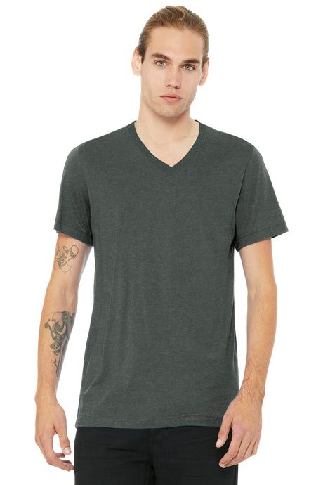 BELLA + CANVAS Men's Heather CVC V-Neck Tee