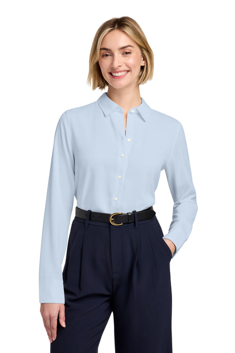 Brooks Brothers Women's   Full-Button Satin Blouse BB18007