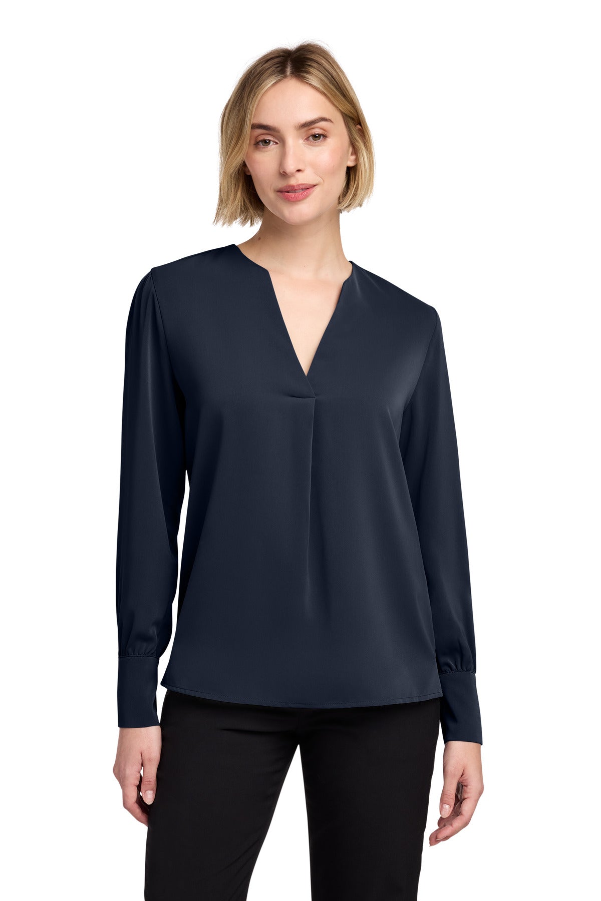 Brooks Brothers Women's   Open-Neck Satin Blouse BB18009