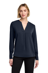 Brooks Brothers Women's   Open-Neck Satin Blouse BB18009