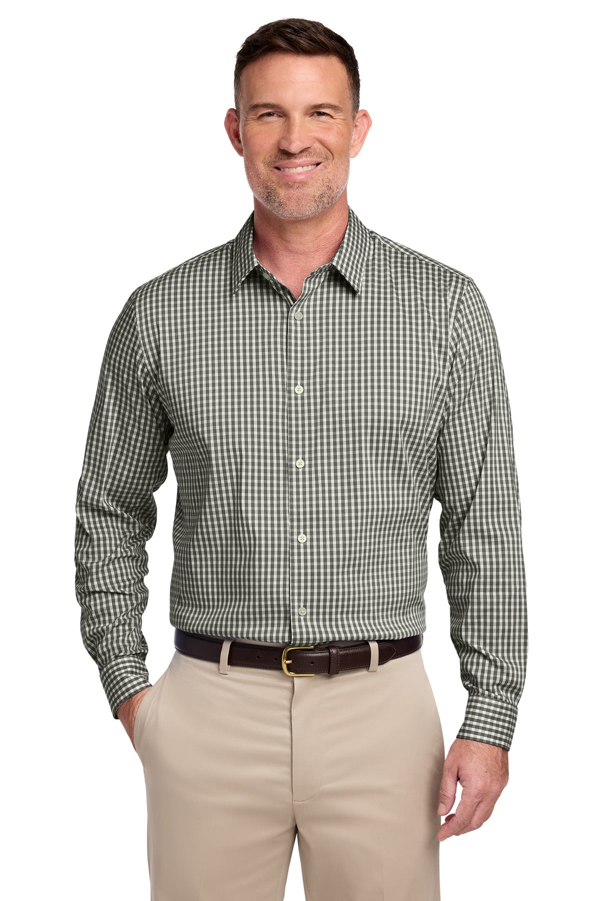 Brooks Brothers Men's   Tech Stretch Patterned Shirt BB18006