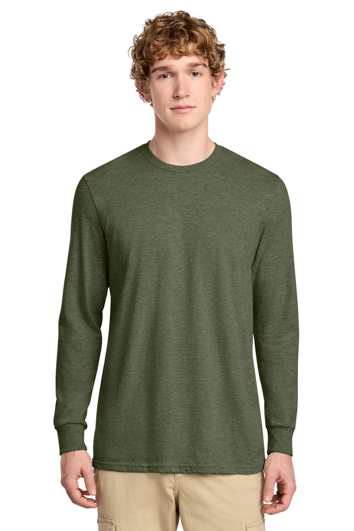 District Men's   Perfect Blend   CVC Long Sleeve Tee DT109