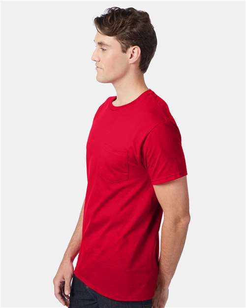 Hanes Men's Authentic 100%  Cotton T-Shirt with Pocket-5