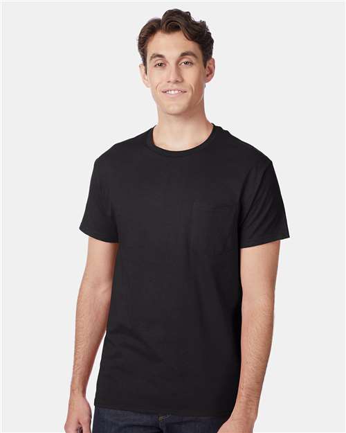 Hanes Men's Authentic 100%  Cotton T-Shirt with Pocket-4