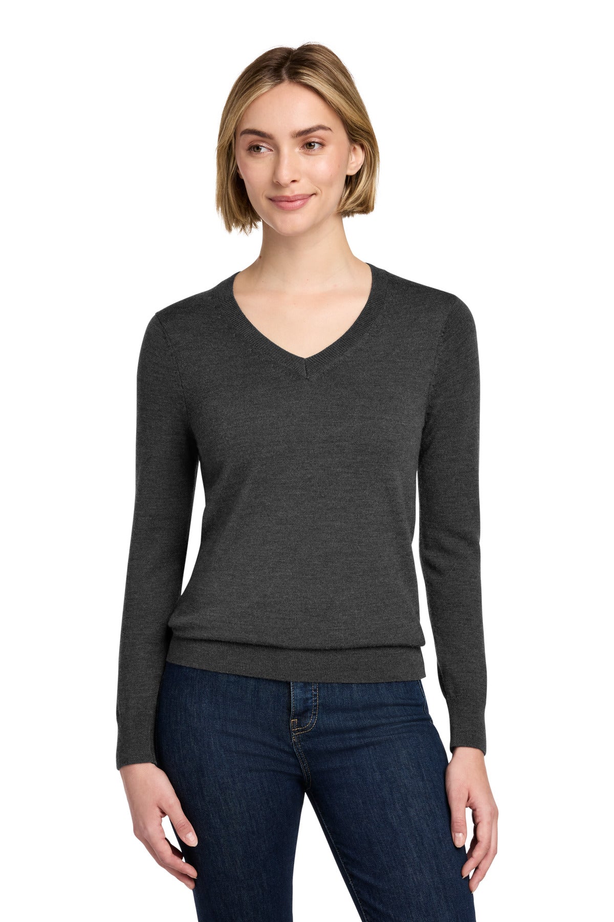 Brooks Brothers Women's   Washable Merino V-Neck Sweater BB18411