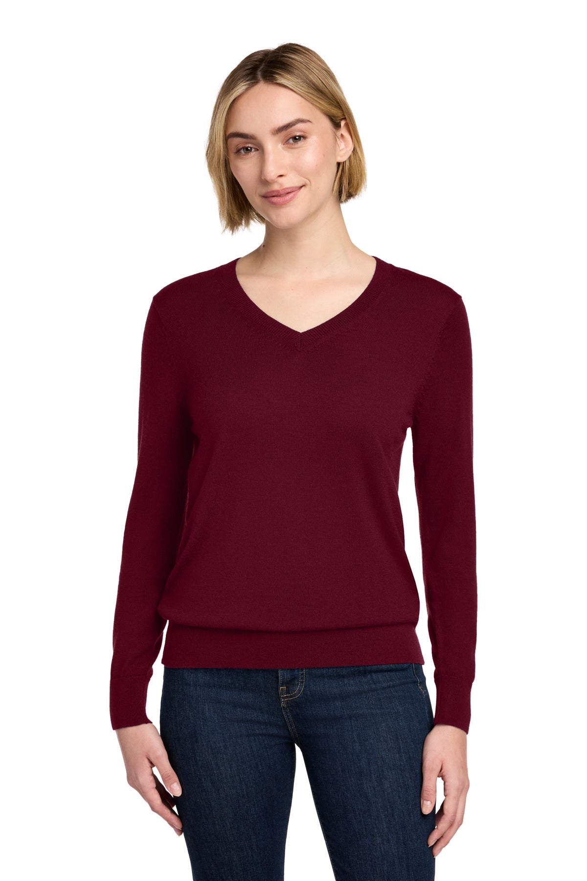 Brooks Brothers Women's   Washable Merino V-Neck Sweater BB18411
