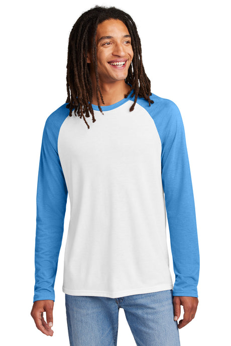 AllMade Men's   Tri-Blend Long Sleeve Colorblock Raglan AL6009