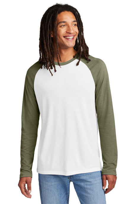 AllMade Men's   Tri-Blend Long Sleeve Colorblock Raglan AL6009
