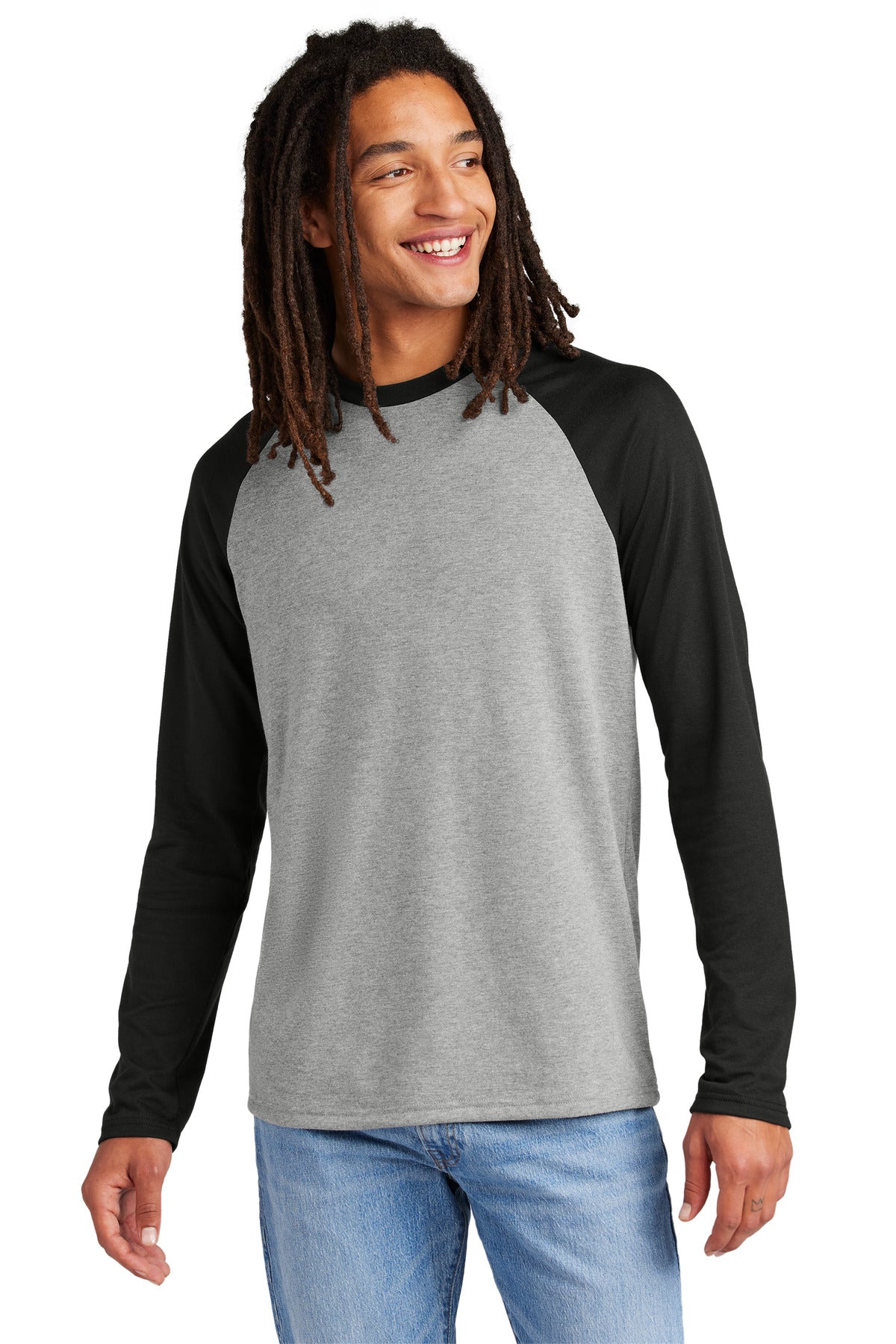 AllMade Men's   Tri-Blend Long Sleeve Colorblock Raglan AL6009