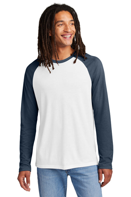 AllMade Men's   Tri-Blend Long Sleeve Colorblock Raglan AL6009