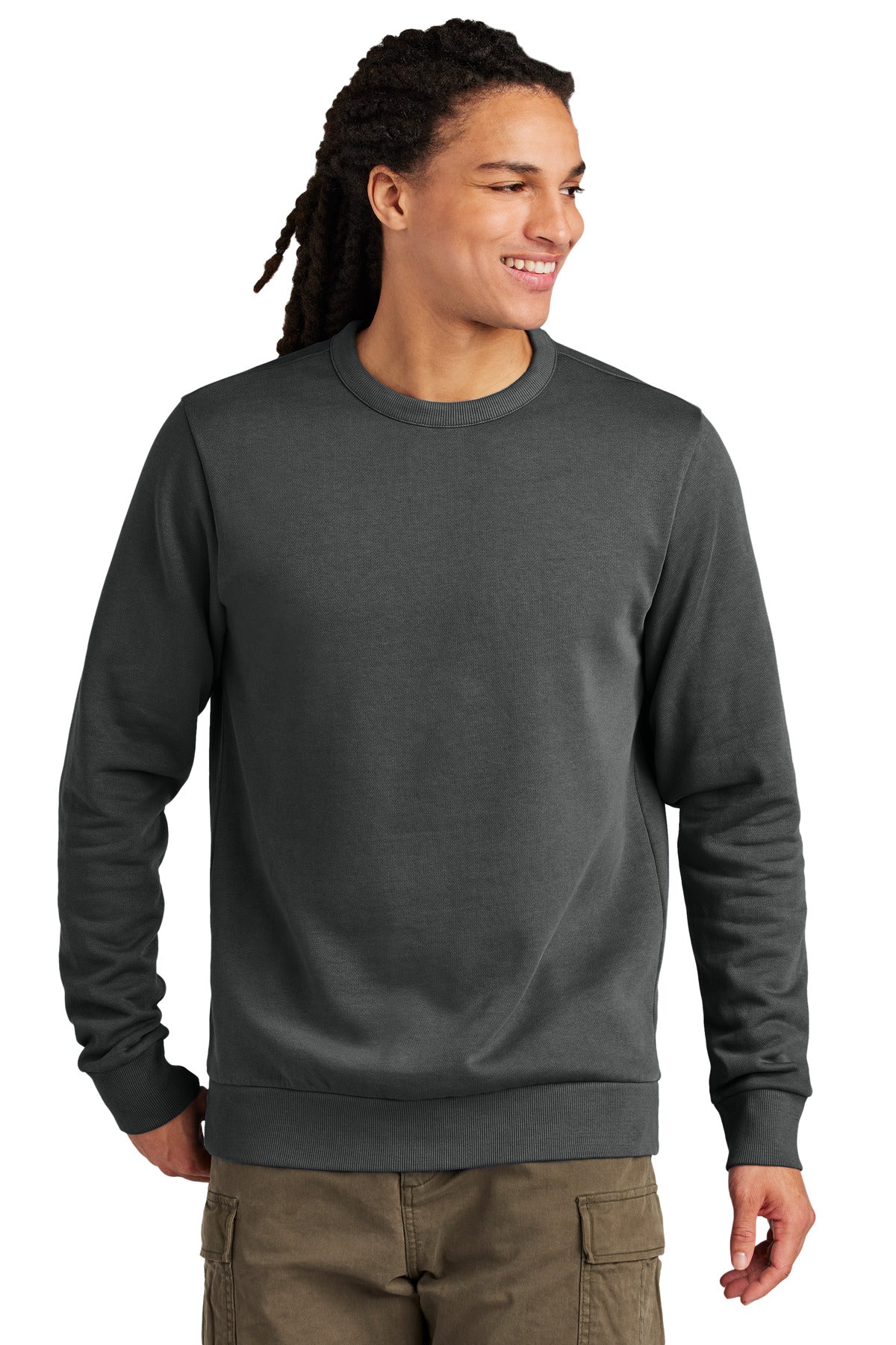 District Men's Wash   Fleece Crew DT2204
