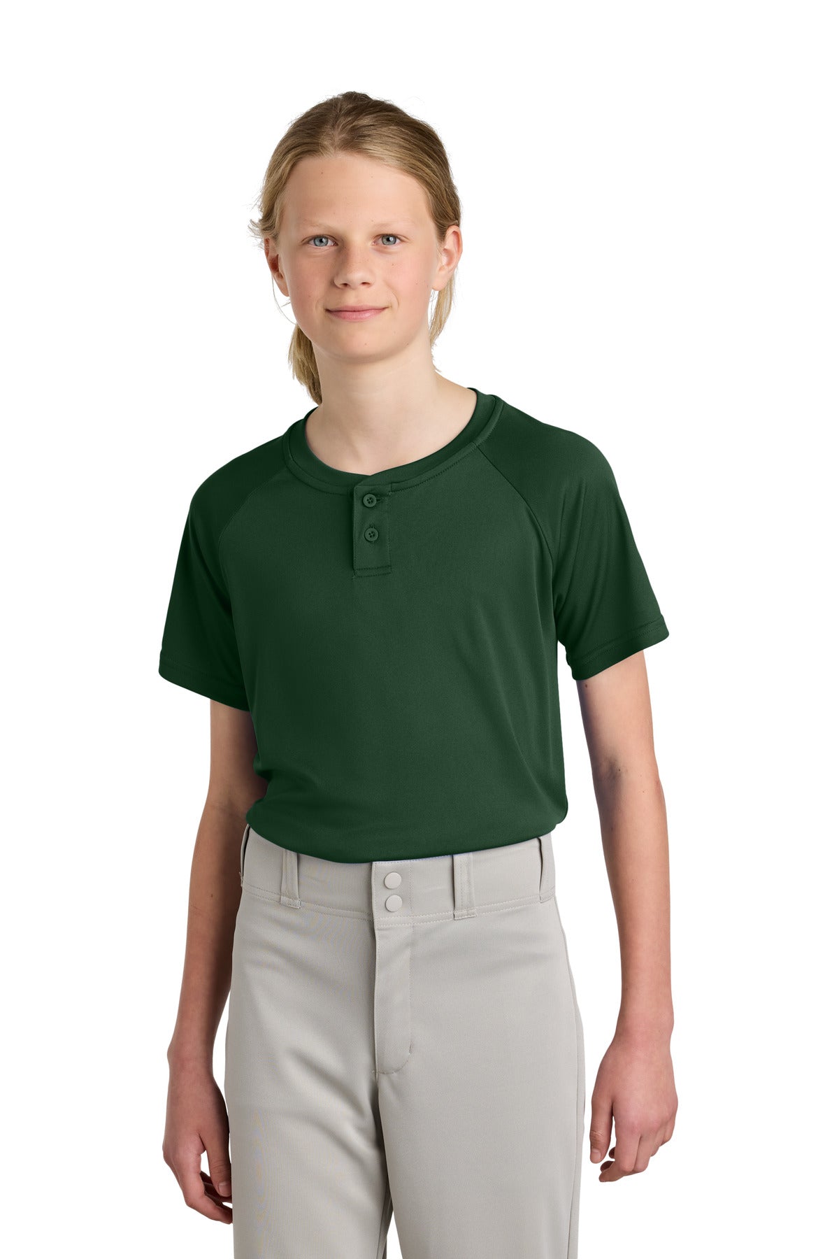 Sport-Tek Youth   PosiCharge   Competitor   2-Button Henley YST359