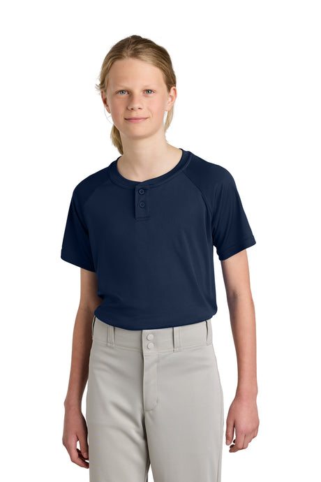 Sport-Tek Youth   PosiCharge   Competitor   2-Button Henley YST359