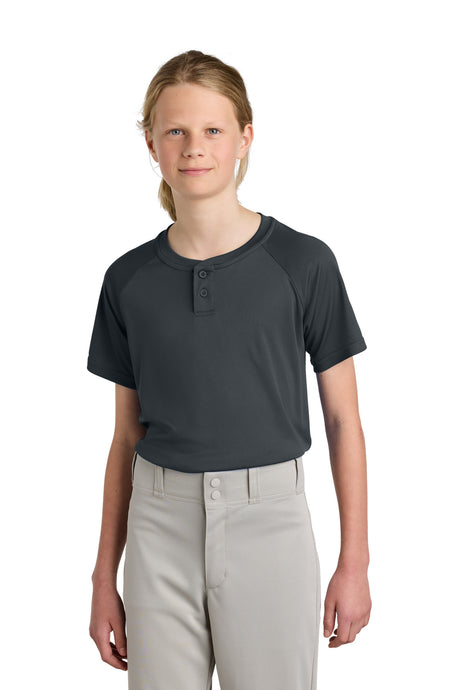 Sport-Tek Youth   PosiCharge   Competitor   2-Button Henley YST359