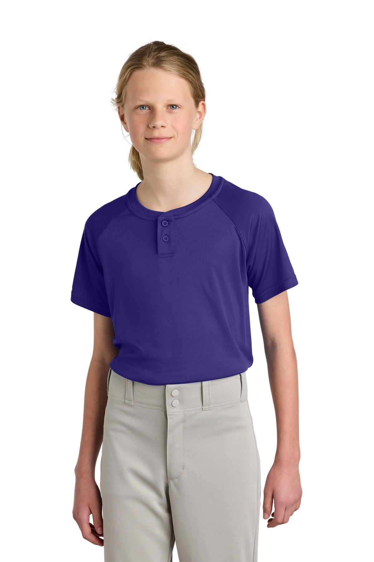 Sport-Tek Youth   PosiCharge   Competitor   2-Button Henley YST359
